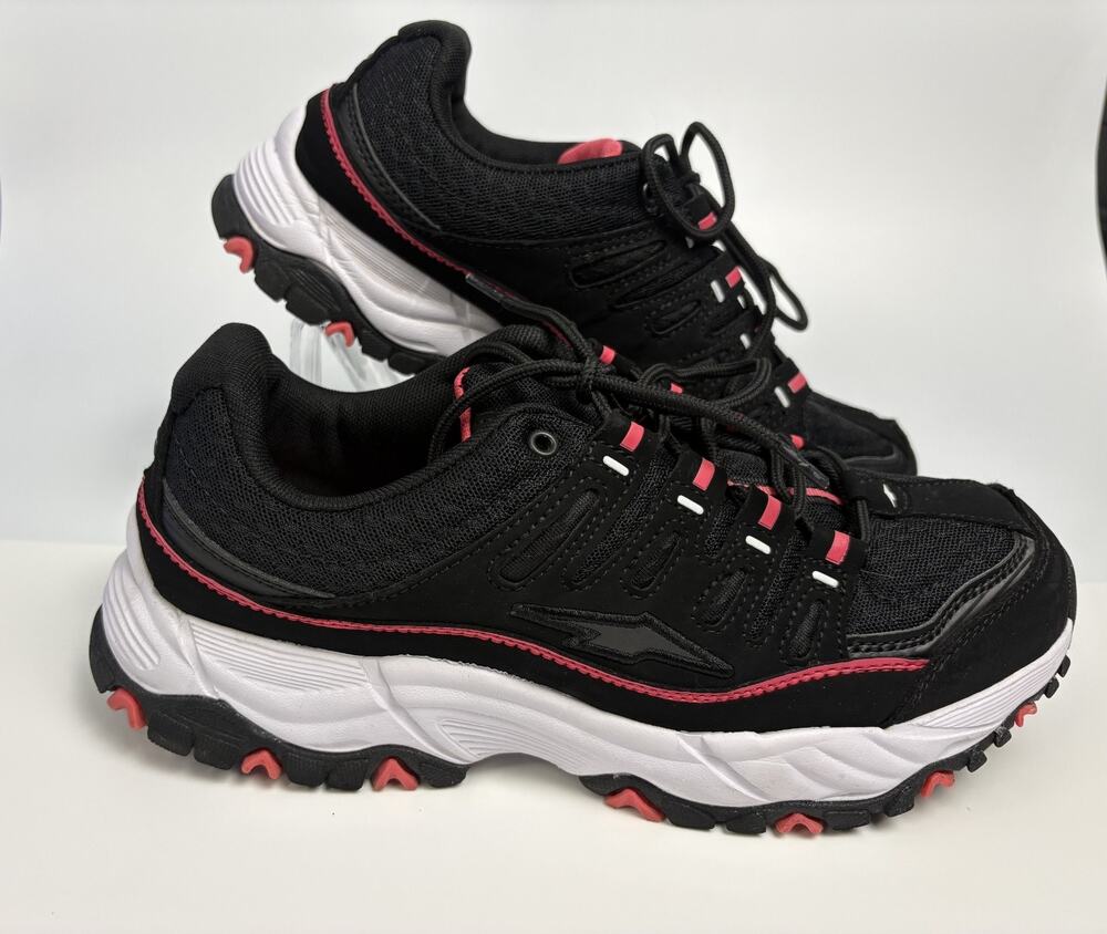 Avia Elevate Athletic Memory Foam Black with Pink Women's Sneakers Size 9.5 M